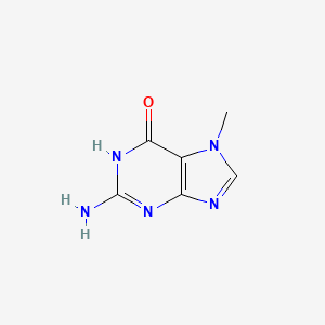 Chemical structure of 7-Methylguanine