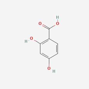 Chemical structure of 2,4-Dihydroxybenzoic acid