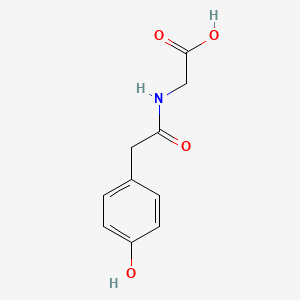 Chemical structure of Hydroxyphenylacetylglycine