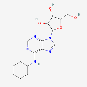 Chemical structure of N(6)-Cyclohexyladenosine