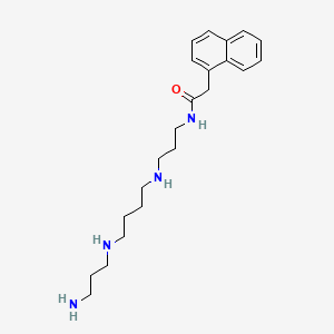 Chemical structure of Naspm (1-Naphthylacetyl spermine)