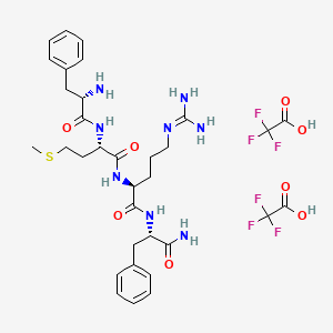 Chemical structure of Phe-Met-Arg-Phe amide trifluoroacetate