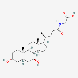 Chemical structure of Glycoursodeoxycholic acid