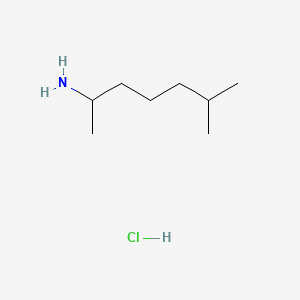 Chemical structure of 2-Heptanamine, 6-methyl-, hydrochloride