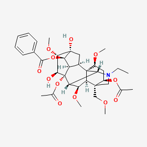 Chemical structure of Aconitine 3-monoacetate