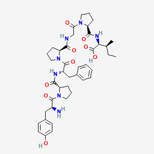 Chemical structure of beta-Casomorphin 7