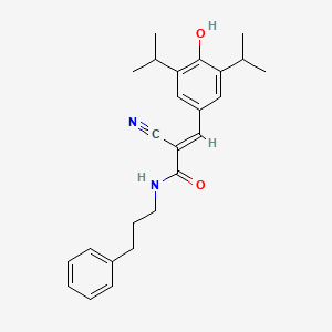 Chemical structure of SU1498 (AG 1498)