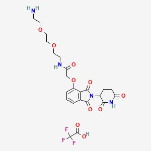 Chemical structure of Thalidomide-O-amido-PEG2-C2-NH2 TFA