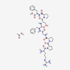 Chemical structure of [Des-Arg9]-Bradykinin acetate
