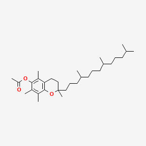 Chemical structure of Dl-alpha-tocopherol acetate