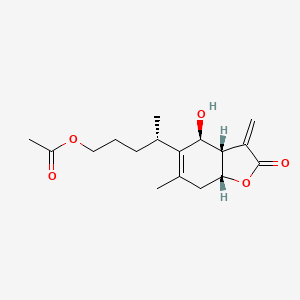 Chemical structure of Inulicin (1-O-Acetylbritannilactone)