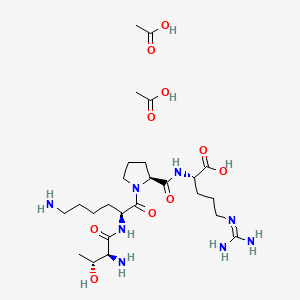 Chemical structure of Tuftsin diacetate