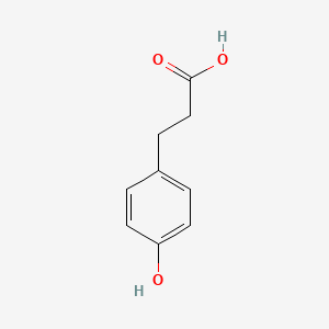 Chemical structure of 3-(4-Hydroxyphenyl)propionic acid