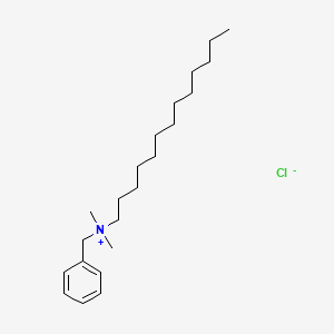 Chemical structure of Benzalkonium chloride (Alkyldimethylbenzylammonium chloride)