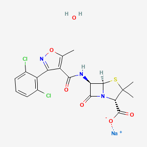 Chemical structure of Dicloxacillin sodium monohydrate