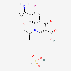 Chemical structure of Pazufloxacin Mesilate