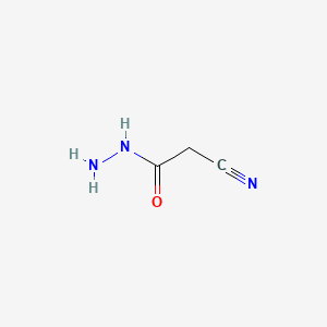 Chemical structure of Cyanoacetic acid hydrazide
