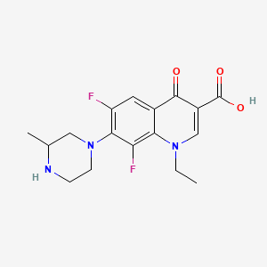 Chemical structure of Lomefloxacin