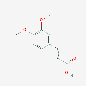 Chemical structure of 3',4'-Dimethoxycinnamic acid
