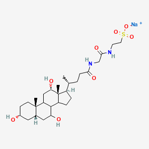 Chemical structure of Sodium N-(N-choloylglycyl)taurinate