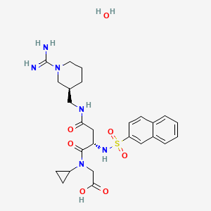 Chemical structure of Napsagatran hydrate (Ro 46-6240 hydrate)