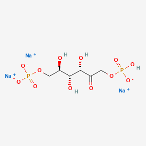 Chemical structure of fosfructose trisodium anhydrous