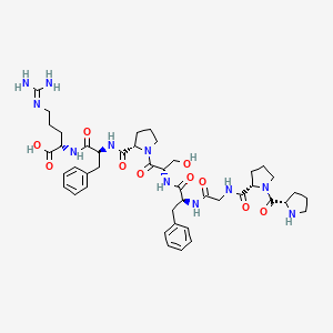 Chemical structure of bradykinin, des-Arg(9)-