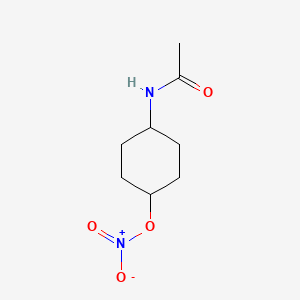 Chemical structure of (4-Acetamidocyclohexyl) nitrate