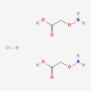 Chemical structure of Aminooxyacetic acid hemihydrochloride (Carboxymethoxylamine Hemihydrochloride)