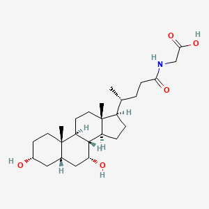 Chemical structure of Glycochenodeoxycholic Acid