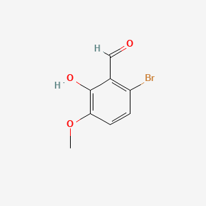 Chemical structure of 6-Bromo-2-hydroxy-3-methoxybenzaldehyde