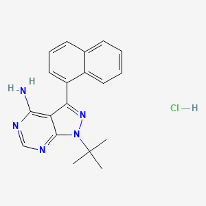 Chemical structure of 1-Naphthyl PP1 hydrochloride