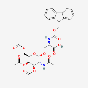 Chemical structure of Fmoc-Ser(O-α-D-GalNAc(OAc)3)-OH