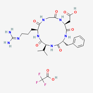 Chemical structure of Cyclo(Arg-Gly-Asp-D-Phe-Val) TFA
