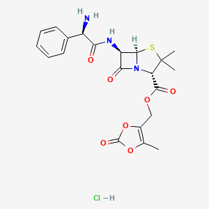 Chemical structure of Lenampicillin hydrochloride (KBT 1585 hydrochloride)