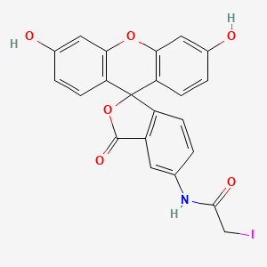 Chemical structure of 5-Iodoacetamidofluorescein