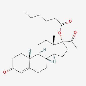 Chemical structure of Gestonorone Capronate