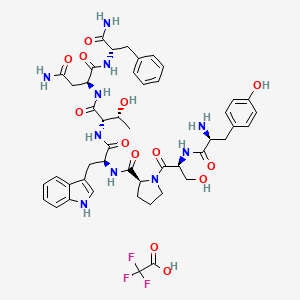 Chemical structure of RNAIII-inhibiting peptide(TFA)