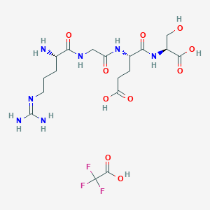 Chemical structure of Arg-Gly-Glu-Ser(TFA)