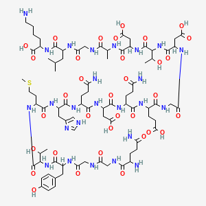 Chemical structure of NH2-KLGADTDGEQDQHMTYGGQ-COOH
