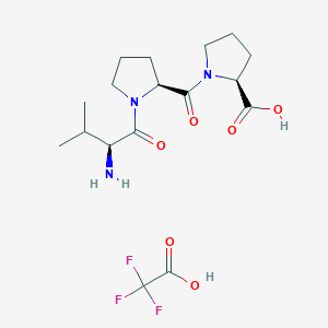 Chemical structure of H-Val-Pro-Pro-OH TFA