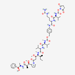 Chemical structure of SuO-Val-Cit-PAB-MMAE