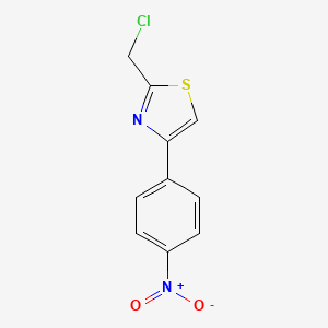 Chemical structure of 2-(Chloromethyl)-4-(4-nitrophenyl)thiazole