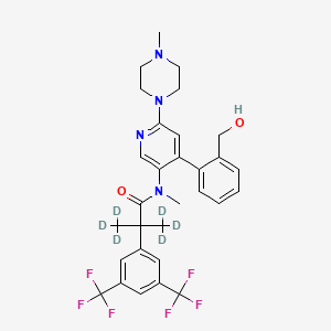 Chemical structure of Monohydroxy Netupitant D6