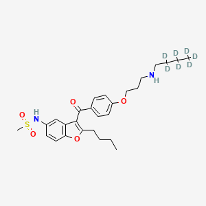 Chemical structure of Debutyldronedarone D7 (SR-35021 D7)