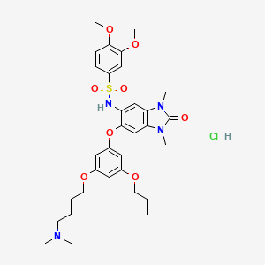 Chemical structure of IACS-9571 Hydrochloride (ASIS-P040 Hydrochloride)