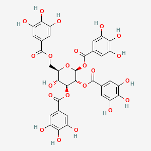 Chemical structure of 1,2,3,6-Tetragalloylglucose