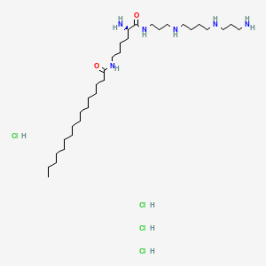 Chemical structure of AMXT-1501 tetrahydrochloride