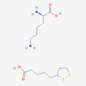 Chemical structure of L-Lysine thioctate
