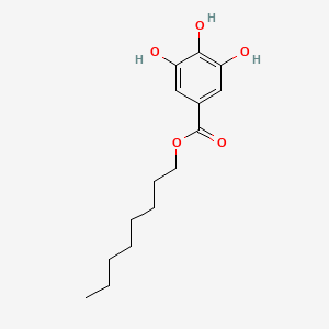 Chemical structure of Octyl gallate